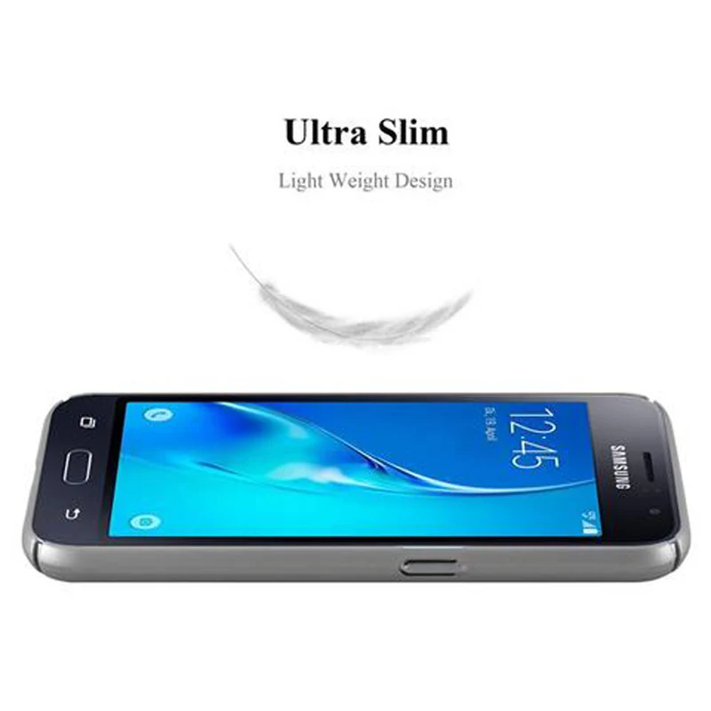 Cadorabo Hülle kompatibel mit Samsung Galaxy J1 2016 Hard Case Schutzhülle in Metall Optik gegen Kratzer und Stöße