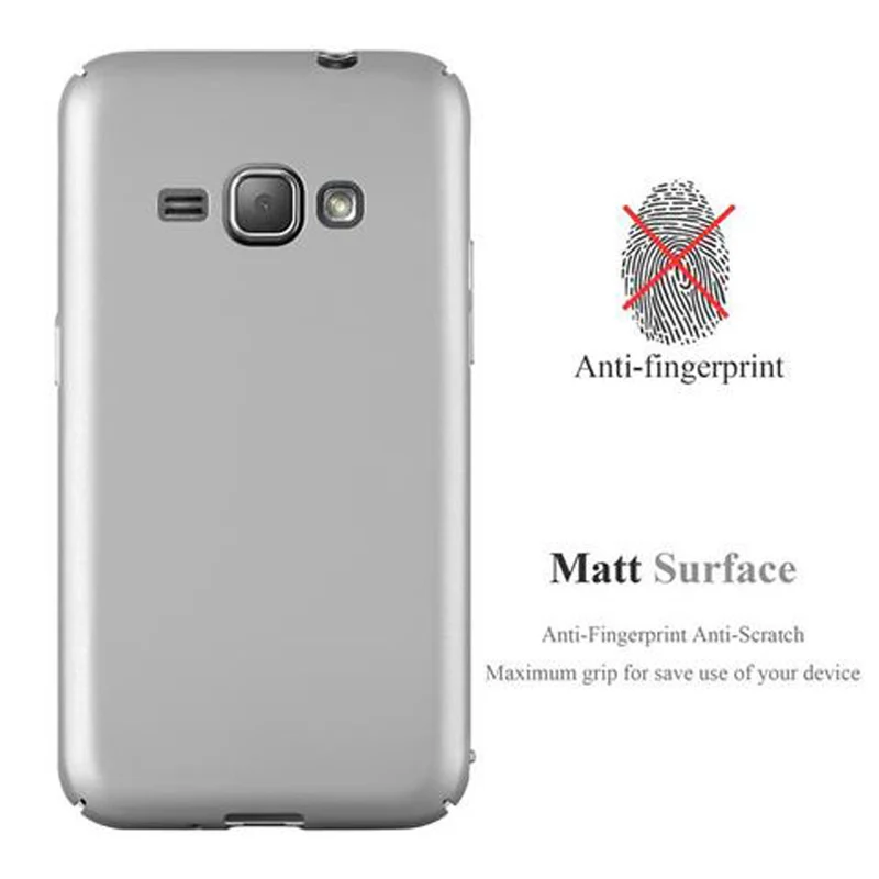 Cadorabo Hülle kompatibel mit Samsung Galaxy J1 2016 Hard Case Schutzhülle in Metall Optik gegen Kratzer und Stöße