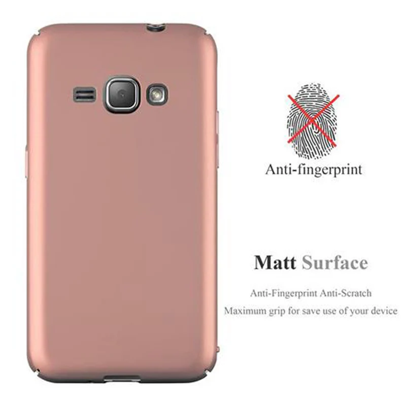 Cadorabo Hülle kompatibel mit Samsung Galaxy J1 2016 Hard Case Schutzhülle in Metall Optik gegen Kratzer und Stöße