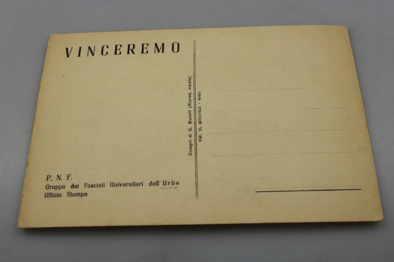 Postkarte der faschistischen Universitätsgruppe der Stadt Rom