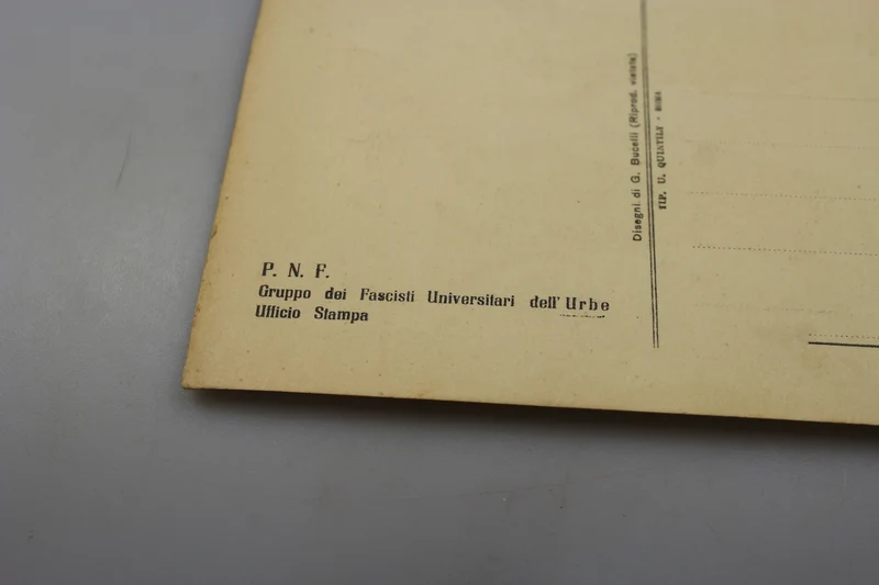 Postkarte der faschistischen Universitätsgruppe der Stadt Rom