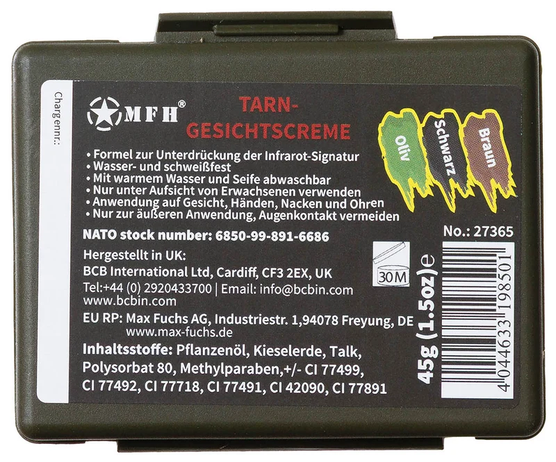 Brit. Tarnschminkset