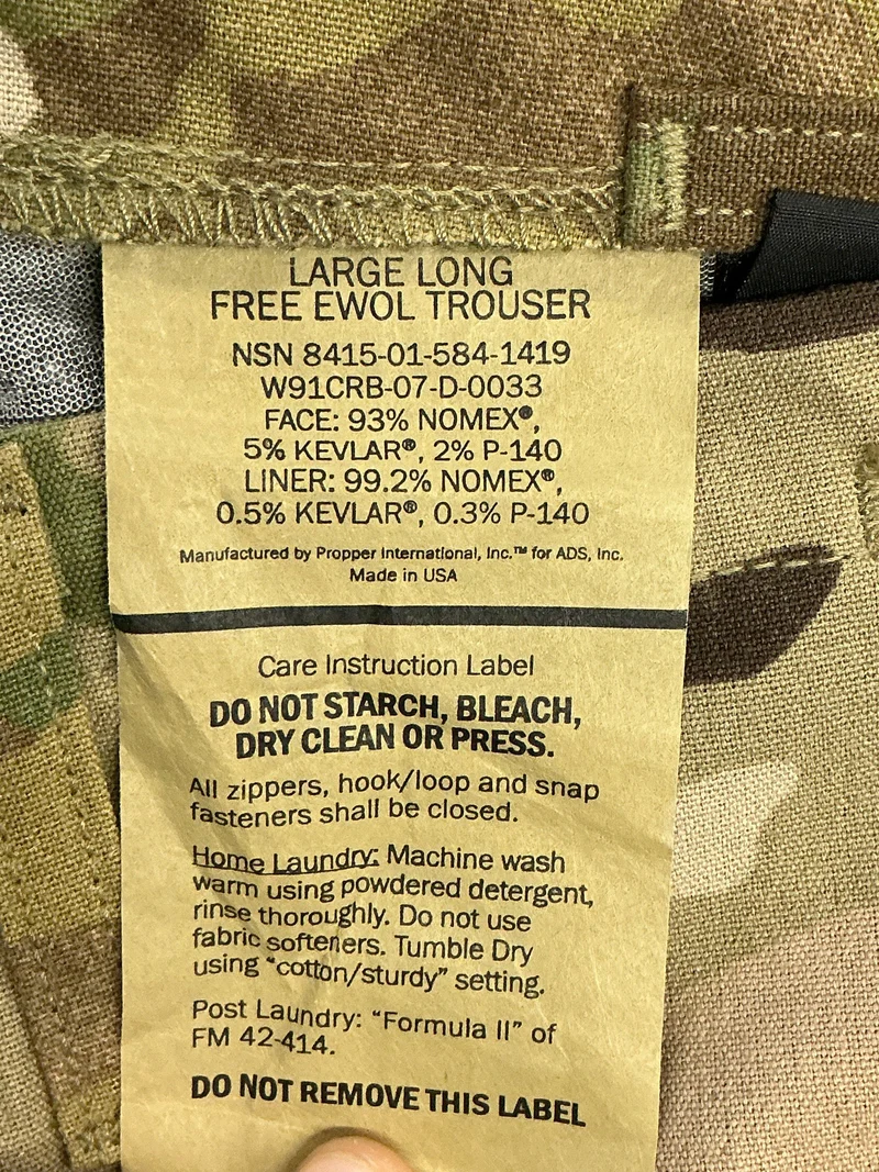 US Army Gore-Tex Free Ewoll Trouser Fire Resistant Hose Surplus