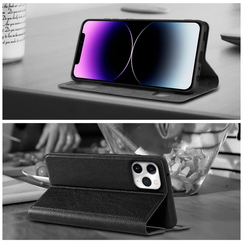 Cadorabo Hülle kompatibel mit Apple iPhone 11 PRO MAX Schutzhülle mit Magnetverschluss, Standfunktion und 2 Sichtfenstern