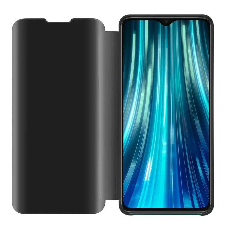 Cadorabo Hülle kompatibel mit Xiaomi RedMi NOTE 8 PRO Clear View Spiegel Schutzhülle mit Standfunktion 360 Grad Schutz