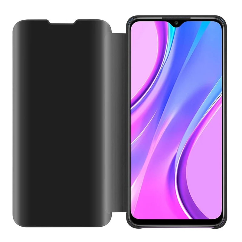 Cadorabo Hülle kompatibel mit Xiaomi RedMi 9 Clear View Spiegel Schutzhülle mit Standfunktion 360 Grad Schutz