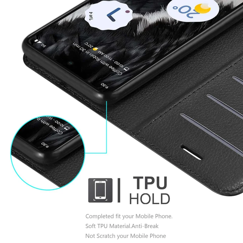 Cadorabo Hülle kompatibel mit Google PIXEL 7 Schutzhülle mit Magnetverschluss, Standfunktion und Kartenfach