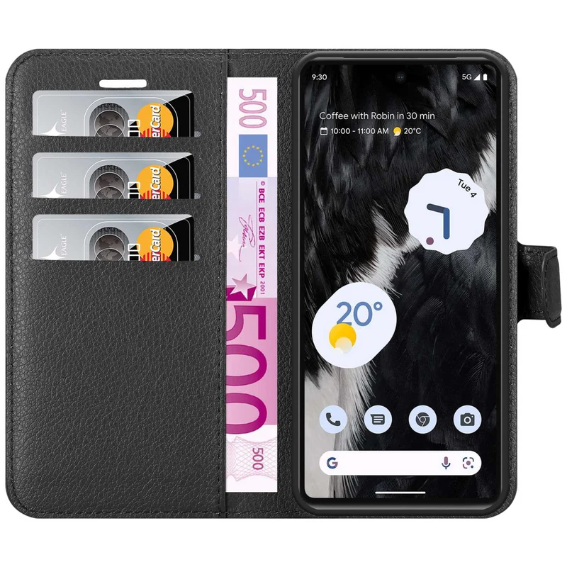 Cadorabo Hülle kompatibel mit Google PIXEL 7 Schutzhülle mit Magnetverschluss, Standfunktion und Kartenfach