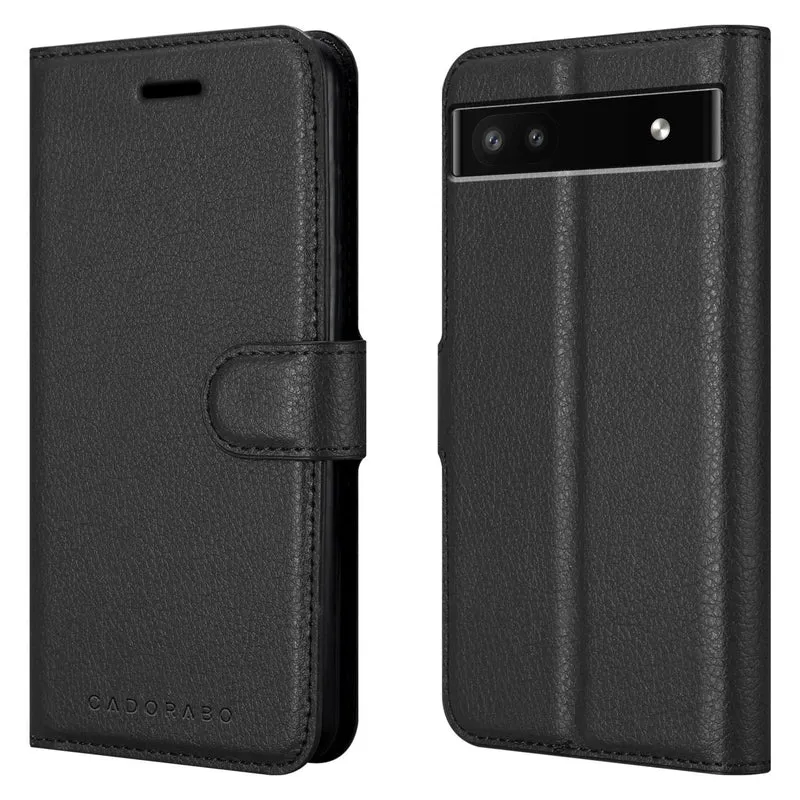 Cadorabo Hülle kompatibel mit Google PIXEL 6A Schutzhülle mit Magnetverschluss, Standfunktion und Kartenfach