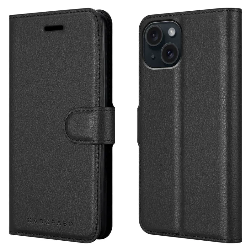 Cadorabo Hülle kompatibel mit Apple iPhone 15 Schutzhülle mit Magnetverschluss, Standfunktion und Kartenfach