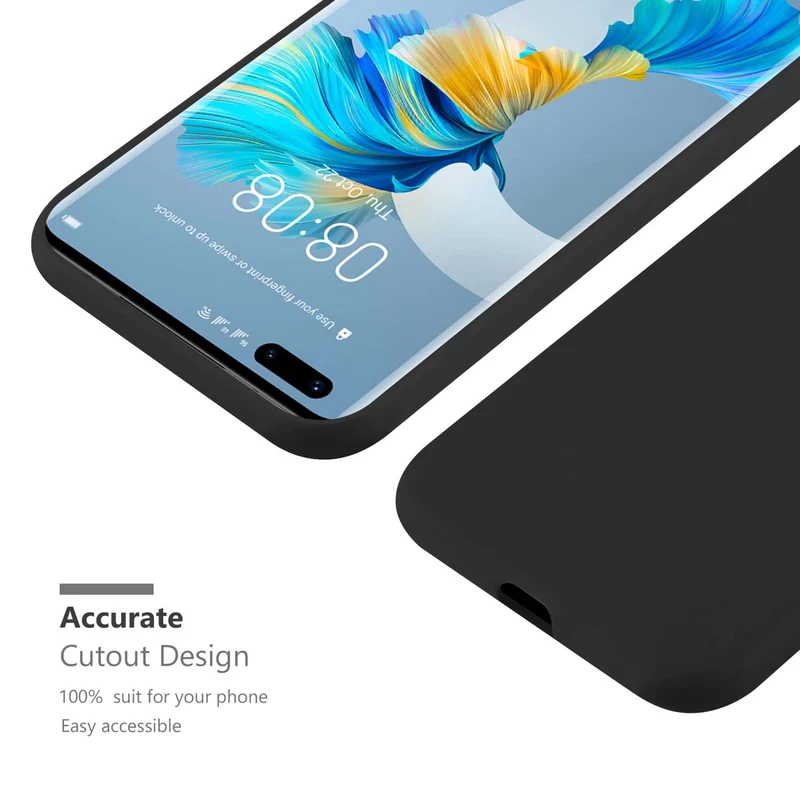 Cadorabo Hülle kompatibel mit Huawei MATE 40 PRO Schutzhülle aus flexiblem TPU Silikon