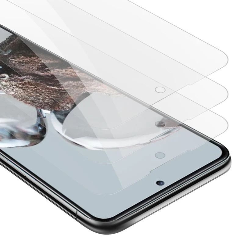 Cadorabo 3x Panzer Folie kompatibel mit Xiaomi 12T / 12T PRO - Schutzfolie 3er Pack Gehärtetes (Tempered) Display-Schutzglas in 9H Härte mit 3D Touch Kompatibilität