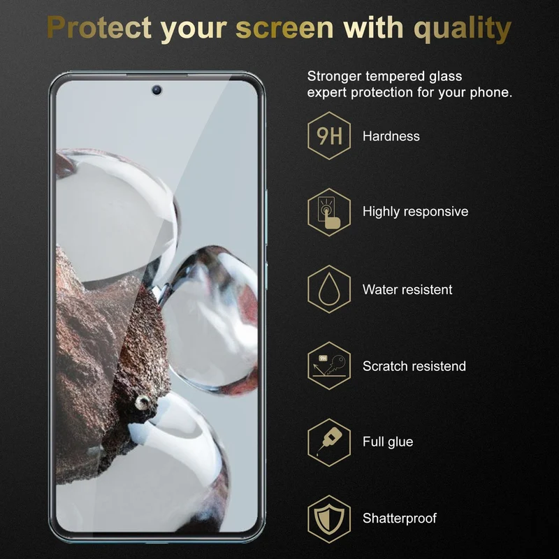 Cadorabo Panzer Folie kompatibel mit Xiaomi 12T / 12T PRO - Schutzfolie Gehärtetes (Tempered) Display-Schutzglas in 9H Härte mit 3D Touch Kompatibilität