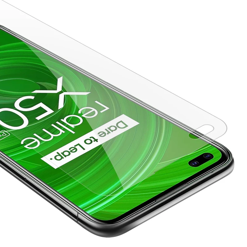 Cadorabo Panzer Folie kompatibel mit Realme X50 PRO - Schutzfolie Gehärtetes (Tempered) Display-Schutzglas in 9H Härte mit 3D Touch Kompatibilität