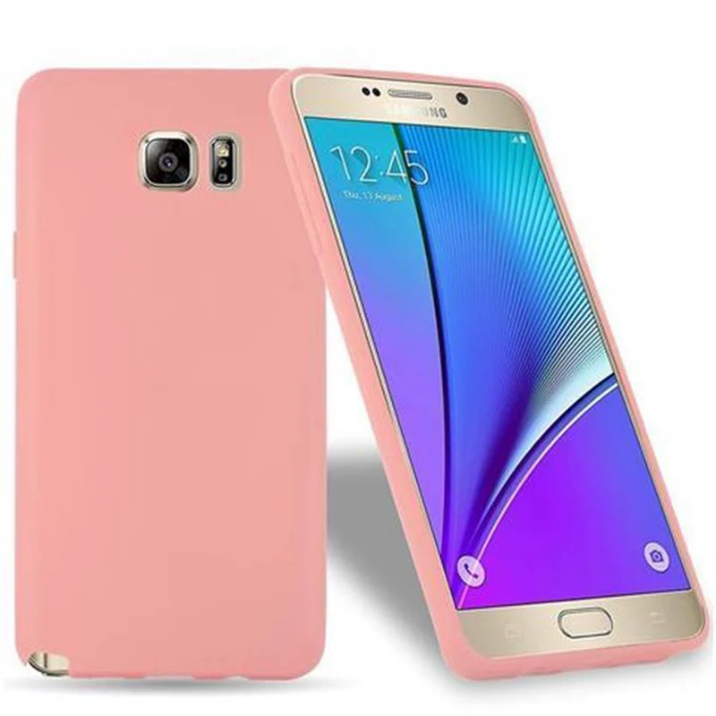 Cadorabo Hülle kompatibel mit Samsung Galaxy NOTE 5 Schutzhülle aus flexiblem TPU Silikon