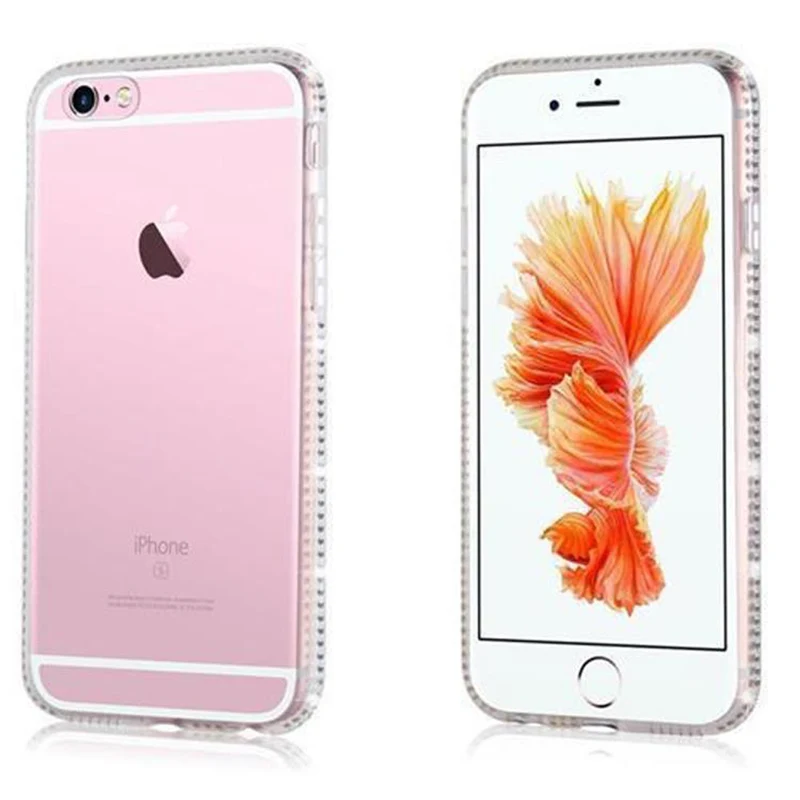 Cadorabo Hülle kompatibel mit Apple iPhone 6 / 6S Schutzhülle aus flexiblem TPU Silikon im Strass Design