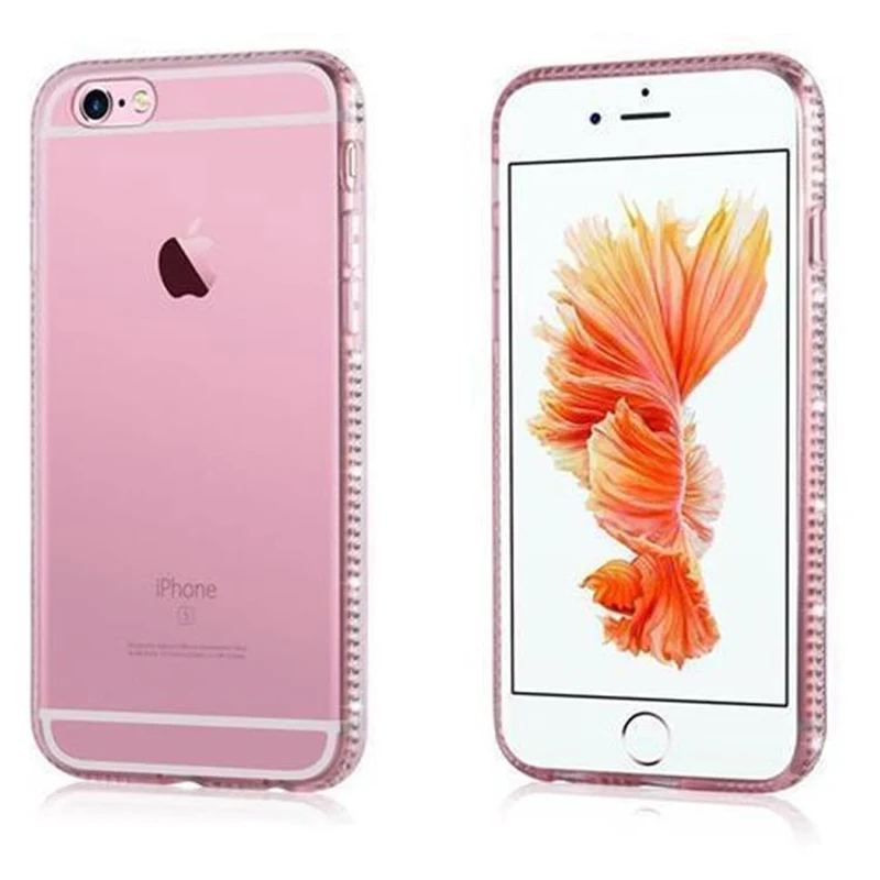 Cadorabo Hülle kompatibel mit Apple iPhone 6 PLUS / 6S PLUS Schutzhülle aus flexiblem TPU Silikon im Strass Design