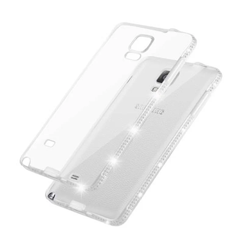 Cadorabo Hülle kompatibel mit Samsung Galaxy NOTE 4 Schutzhülle aus flexiblem TPU Silikon im Strass Design