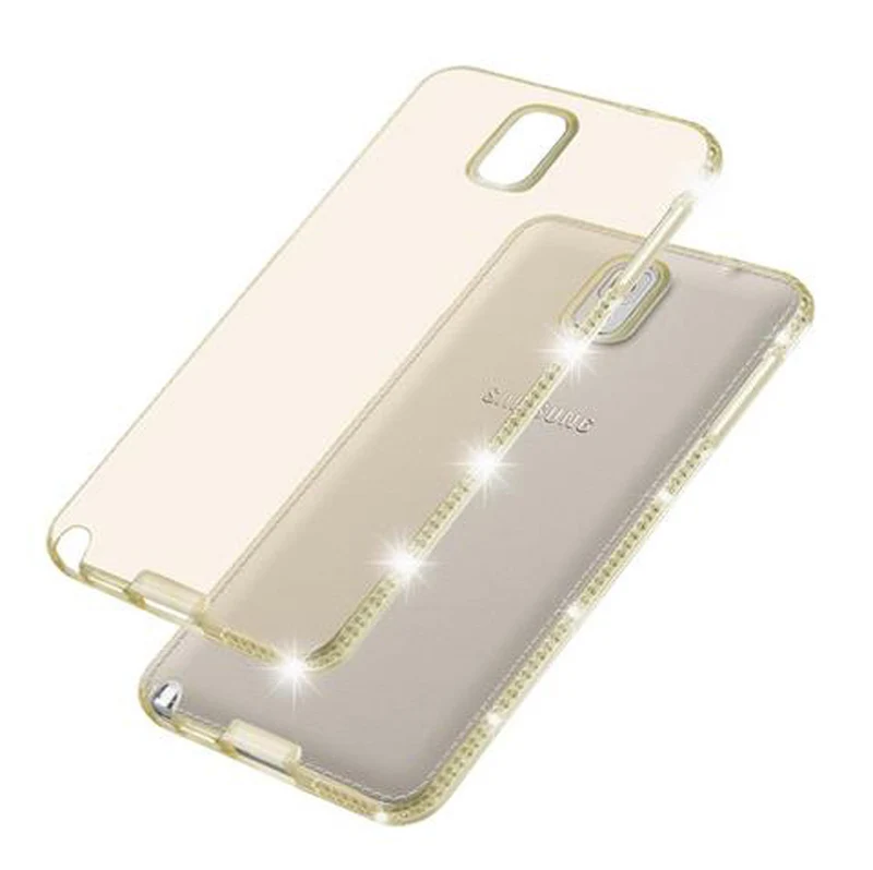 Cadorabo Hülle kompatibel mit Samsung Galaxy NOTE 3 Schutzhülle aus flexiblem TPU Silikon im Strass Design