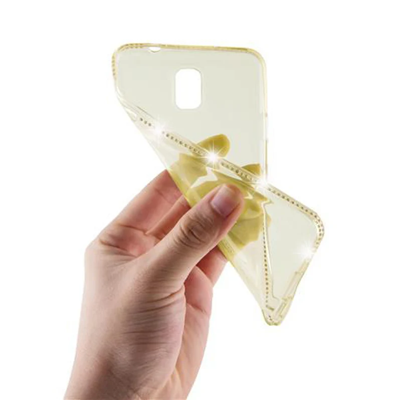 Cadorabo Hülle kompatibel mit Samsung Galaxy NOTE 3 Schutzhülle aus flexiblem TPU Silikon im Strass Design