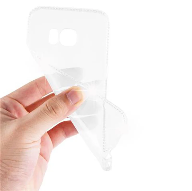 Cadorabo Hülle kompatibel mit Samsung Galaxy S7 EDGE Schutzhülle aus flexiblem TPU Silikon im Strass Design