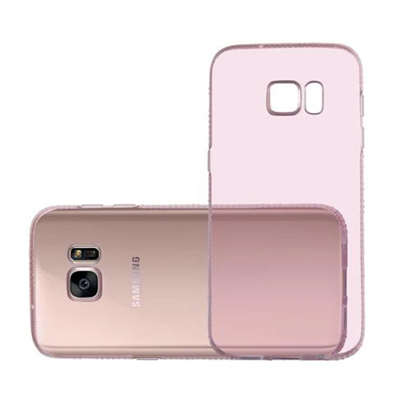Cadorabo Hülle kompatibel mit Samsung Galaxy S7 Schutzhülle aus flexiblem TPU Silikon im Strass Design