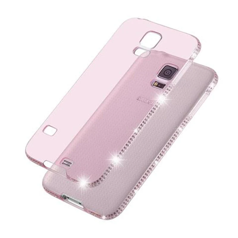 Cadorabo Hülle kompatibel mit Samsung Galaxy S5 / S5 NEO Schutzhülle aus flexiblem TPU Silikon im Strass Design