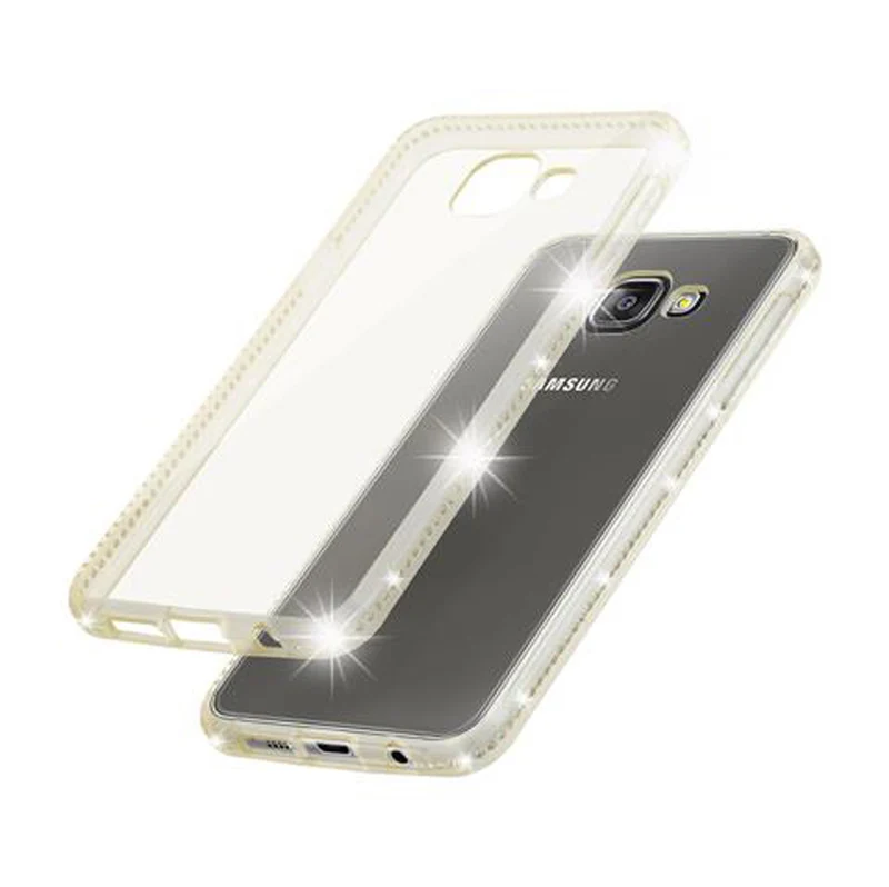 Cadorabo Hülle kompatibel mit Samsung Galaxy A3 2016 Schutzhülle aus flexiblem TPU Silikon im Strass Design