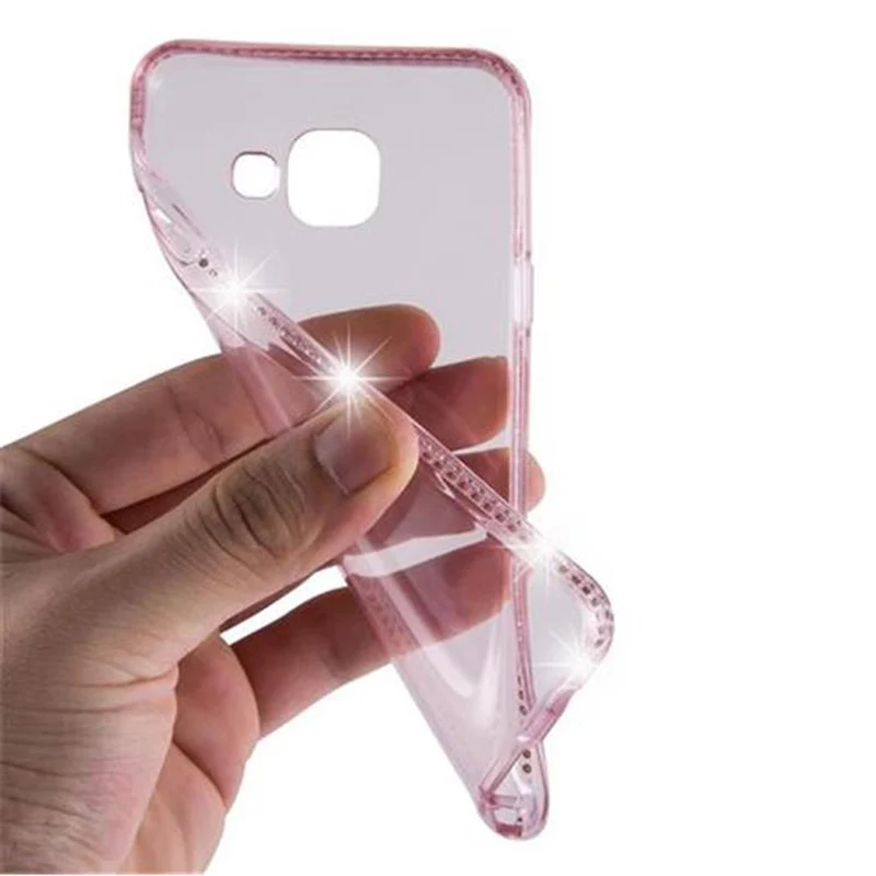 Cadorabo Hülle kompatibel mit Samsung Galaxy A3 2016 Schutzhülle aus flexiblem TPU Silikon im Strass Design
