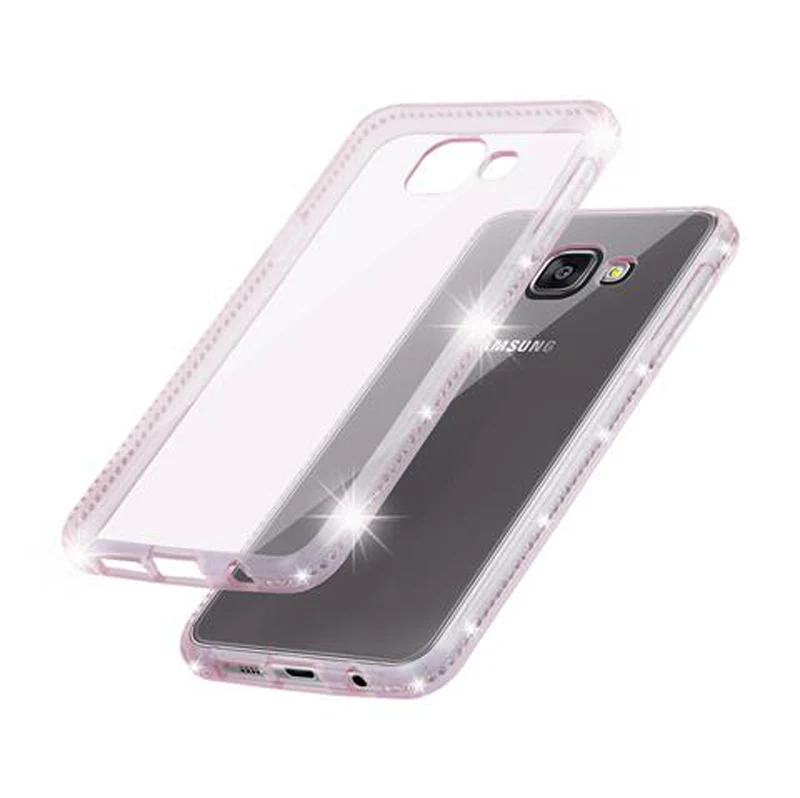 Cadorabo Hülle kompatibel mit Samsung Galaxy A3 2016 Schutzhülle aus flexiblem TPU Silikon im Strass Design