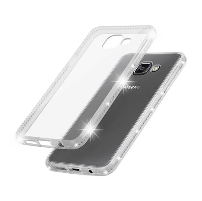 Cadorabo Hülle kompatibel mit Samsung Galaxy A3 2016 Schutzhülle aus flexiblem TPU Silikon im Strass Design
