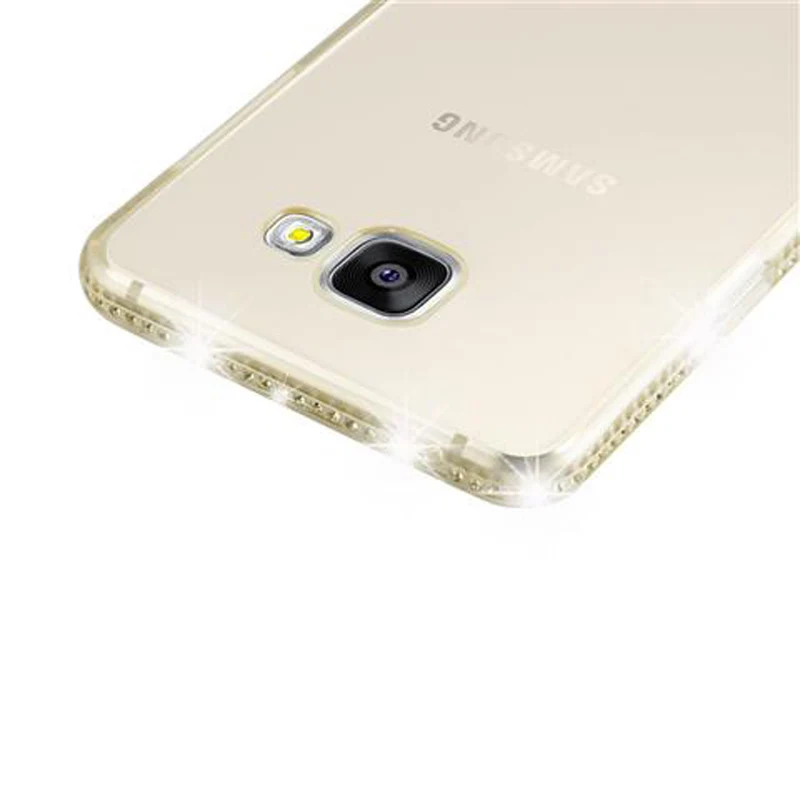 Cadorabo Hülle kompatibel mit Samsung Galaxy A5 2016 Schutzhülle aus flexiblem TPU Silikon im Strass Design