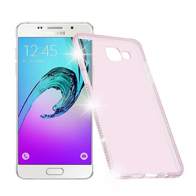 Cadorabo Hülle kompatibel mit Samsung Galaxy A5 2016 Schutzhülle aus flexiblem TPU Silikon im Strass Design