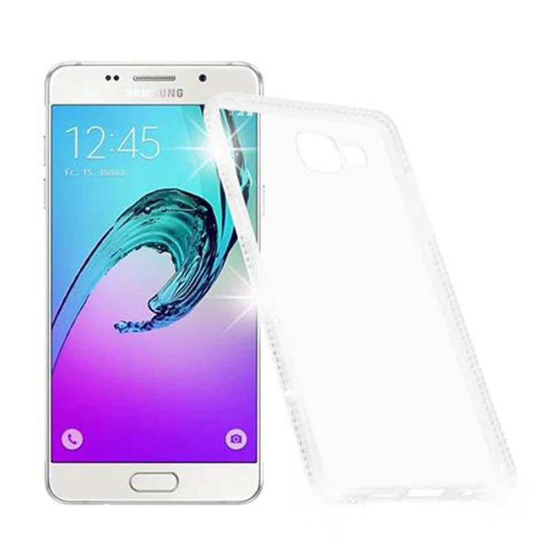 Cadorabo Hülle kompatibel mit Samsung Galaxy A5 2016 Schutzhülle aus flexiblem TPU Silikon im Strass Design