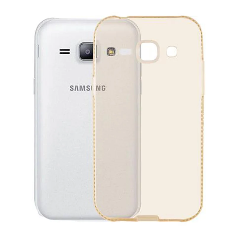 Cadorabo Hülle kompatibel mit Samsung Galaxy J1 2015 Schutzhülle aus flexiblem TPU Silikon im Strass Design