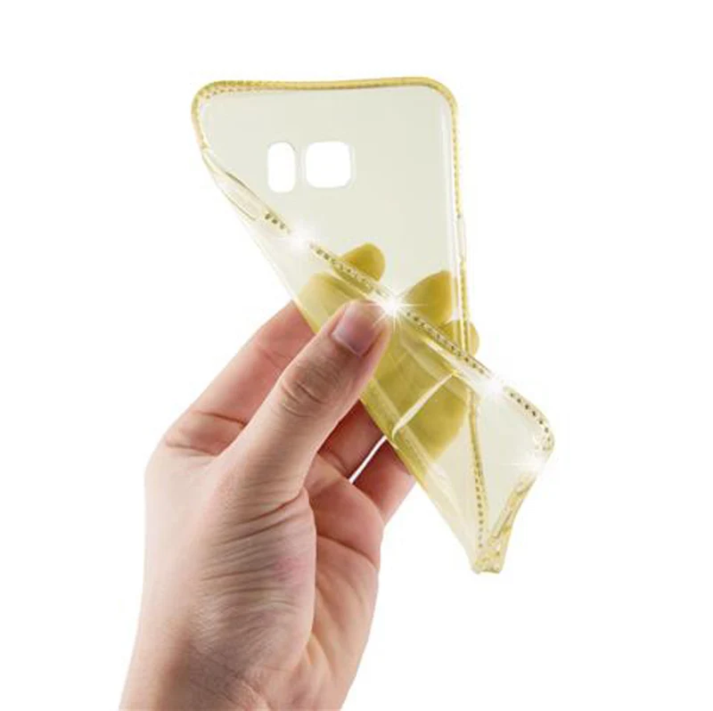 Cadorabo Hülle kompatibel mit Samsung Galaxy NOTE 5 Schutzhülle aus flexiblem TPU Silikon im Strass Design