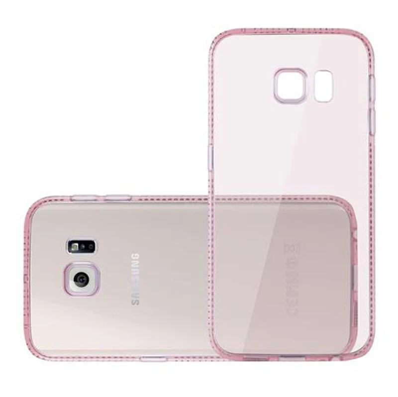 Cadorabo Hülle kompatibel mit Samsung Galaxy S6 EDGE Schutzhülle aus flexiblem TPU Silikon im Strass Design