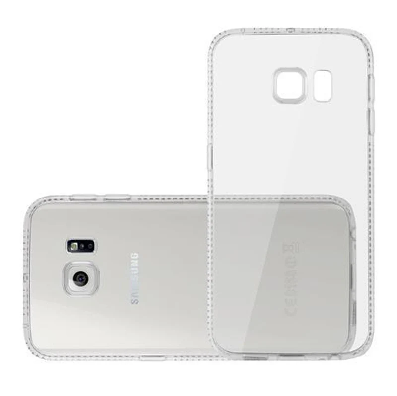 Cadorabo Hülle kompatibel mit Samsung Galaxy S6 EDGE Schutzhülle aus flexiblem TPU Silikon im Strass Design