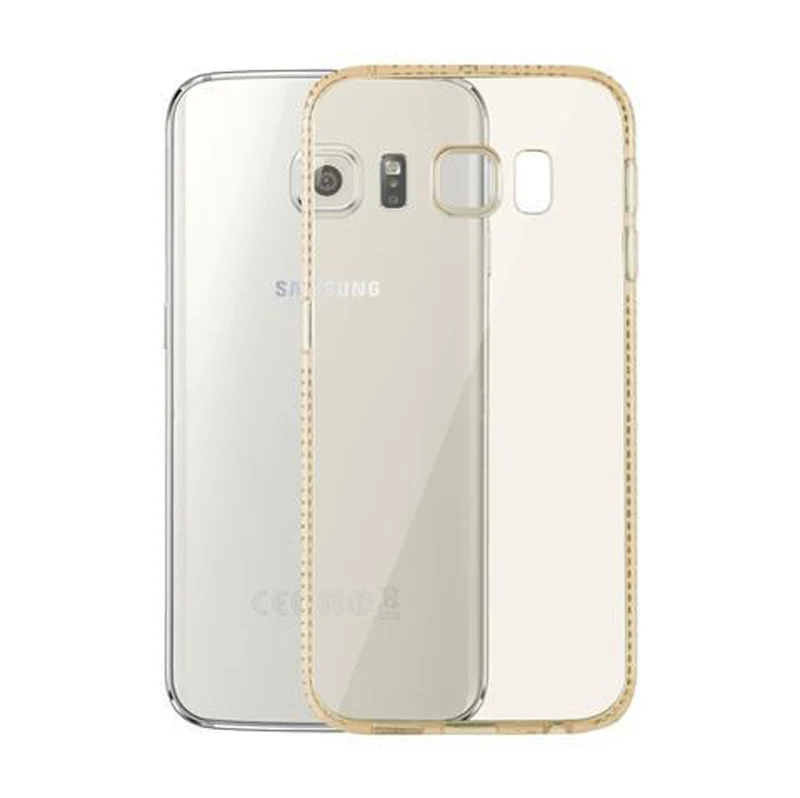 Cadorabo Hülle kompatibel mit Samsung Galaxy S6 Schutzhülle aus flexiblem TPU Silikon im Strass Design