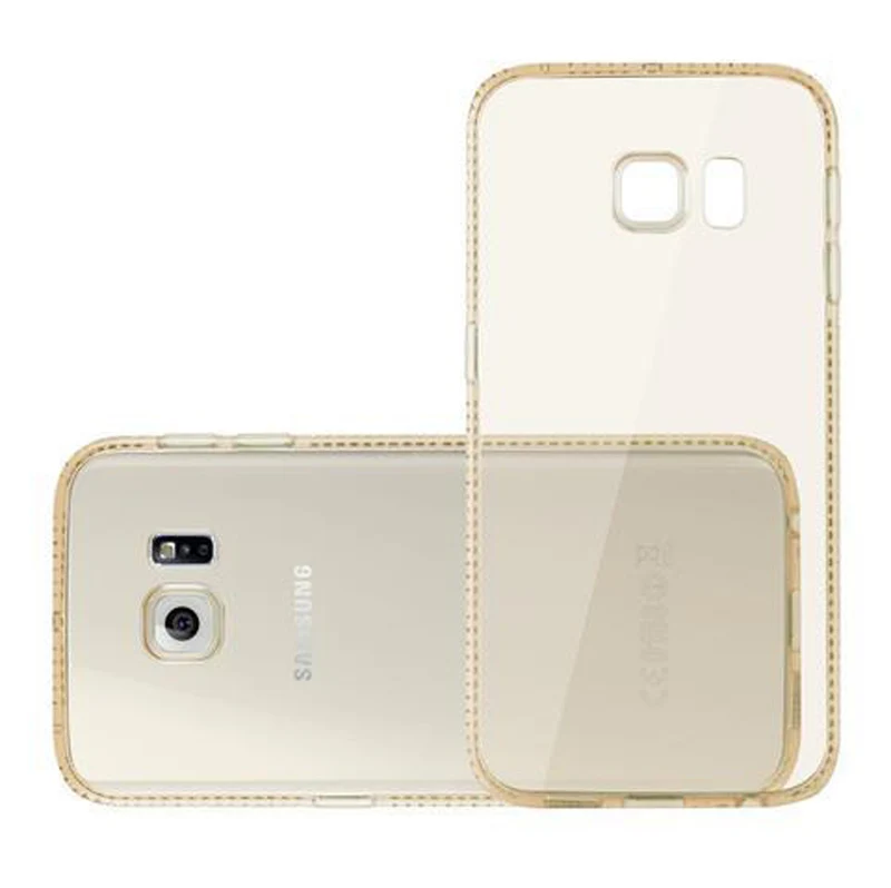 Cadorabo Hülle kompatibel mit Samsung Galaxy S6 Schutzhülle aus flexiblem TPU Silikon im Strass Design