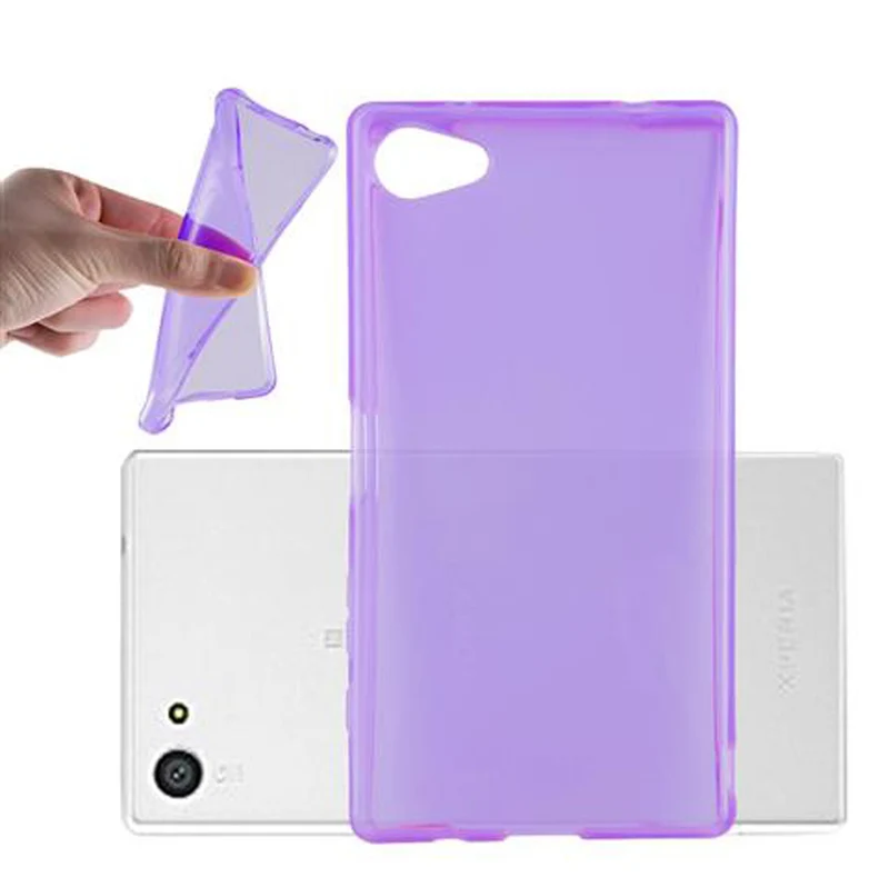 Cadorabo Hülle kompatibel mit Sony Xperia Z5 COMPACT Schutzhülle aus flexiblem TPU Silikon