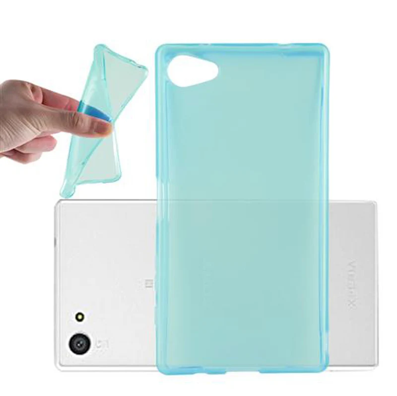 Cadorabo Hülle kompatibel mit Sony Xperia Z5 COMPACT Schutzhülle aus flexiblem TPU Silikon