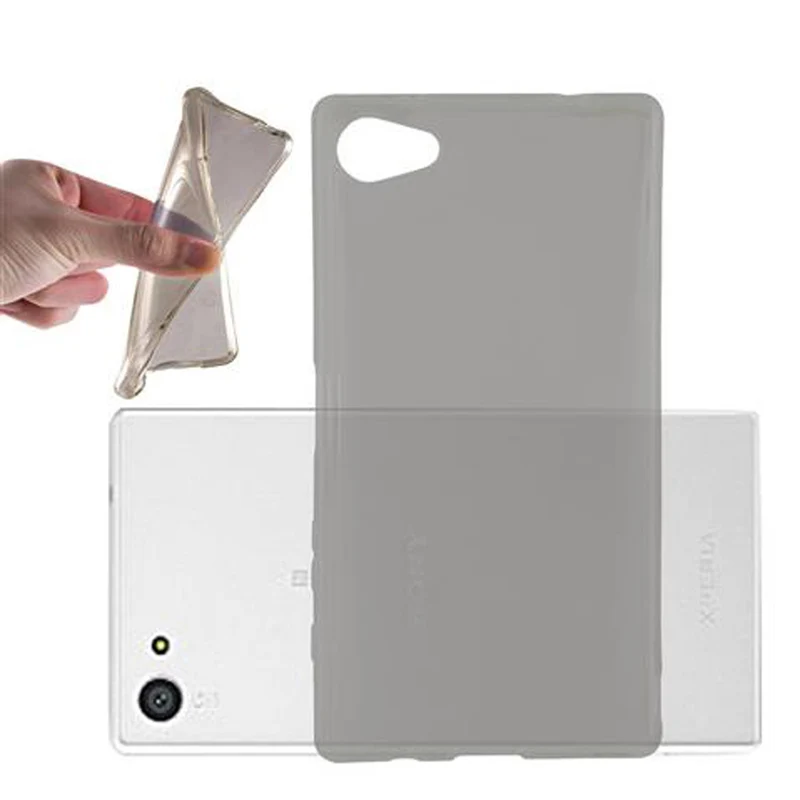 Cadorabo Hülle kompatibel mit Sony Xperia Z5 COMPACT Schutzhülle aus flexiblem TPU Silikon