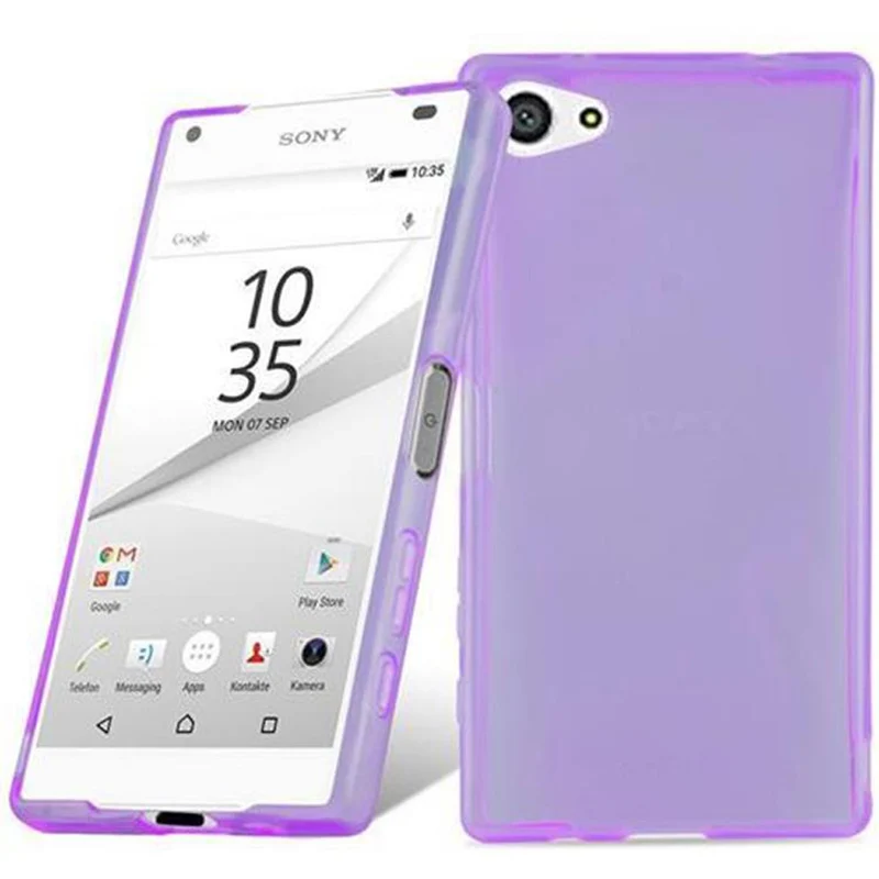 Cadorabo Hülle kompatibel mit Sony Xperia Z5 COMPACT Schutzhülle aus flexiblem TPU Silikon