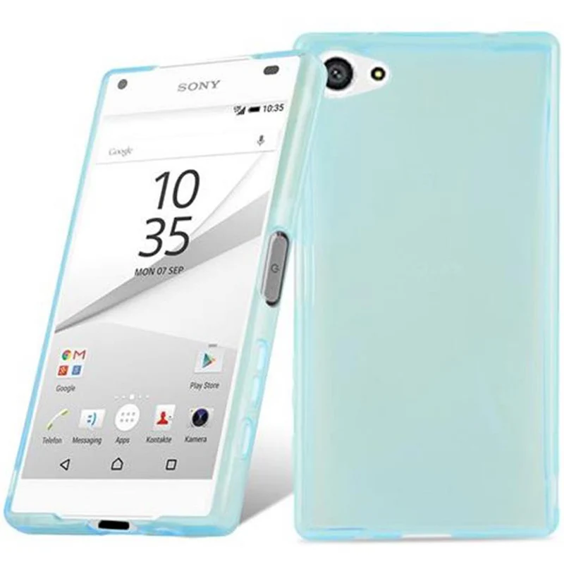 Cadorabo Hülle kompatibel mit Sony Xperia Z5 COMPACT Schutzhülle aus flexiblem TPU Silikon