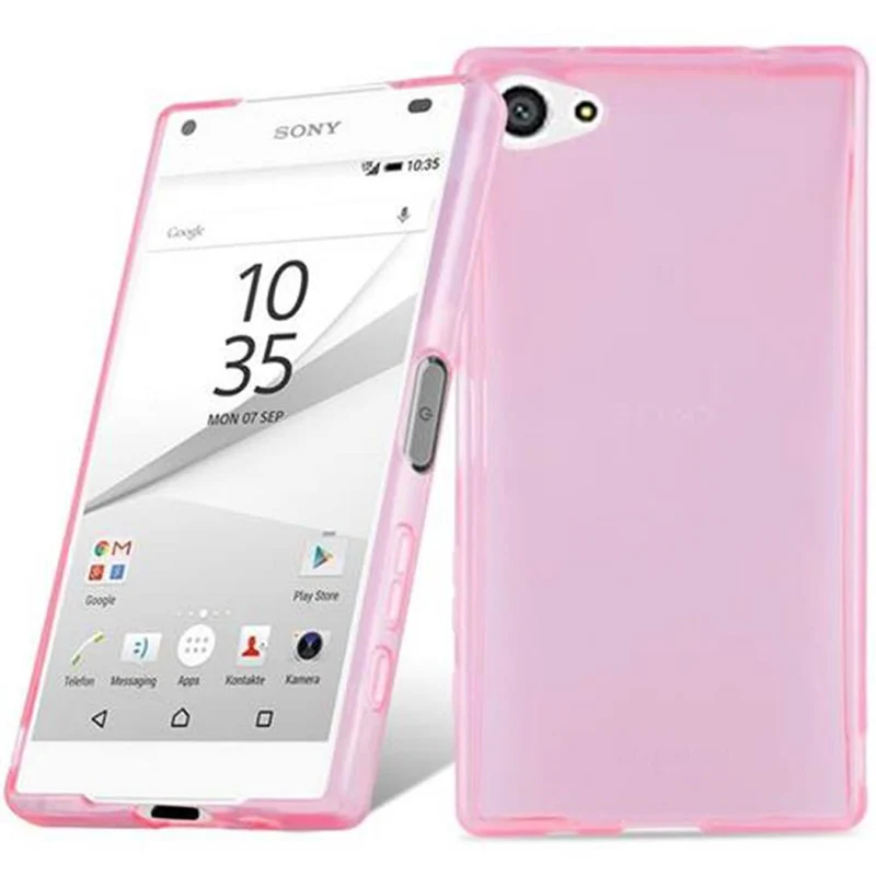 Cadorabo Hülle kompatibel mit Sony Xperia Z5 COMPACT Schutzhülle aus flexiblem TPU Silikon