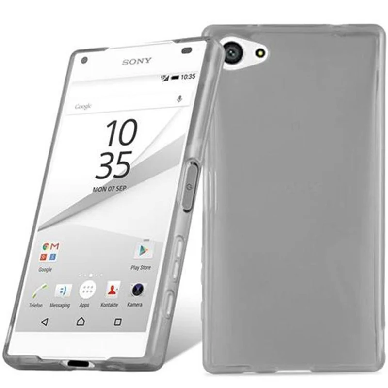 Cadorabo Hülle kompatibel mit Sony Xperia Z5 COMPACT Schutzhülle aus flexiblem TPU Silikon