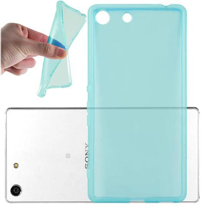 Cadorabo Hülle kompatibel mit Sony Xperia M5 Schutzhülle aus flexiblem TPU Silikon