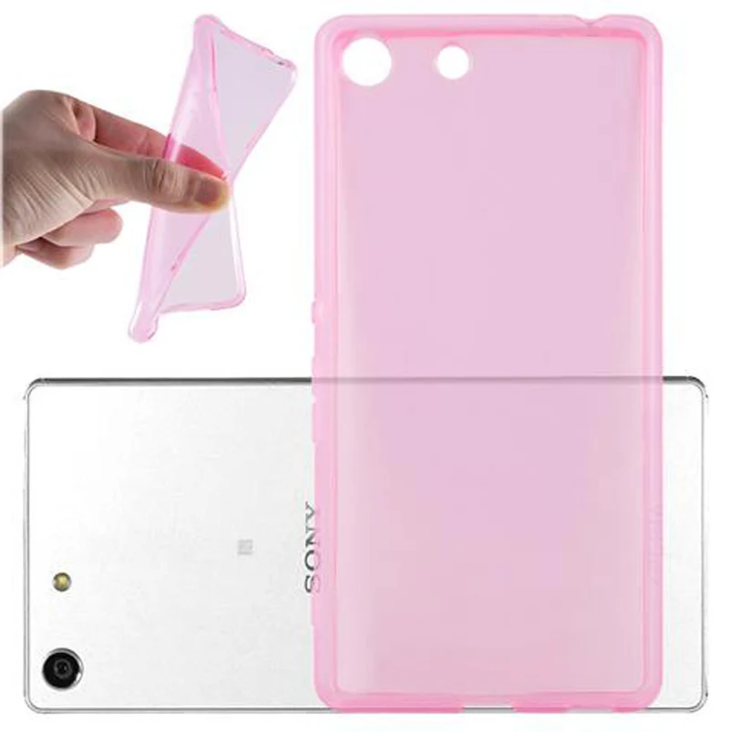 Cadorabo Hülle kompatibel mit Sony Xperia M5 Schutzhülle aus flexiblem TPU Silikon