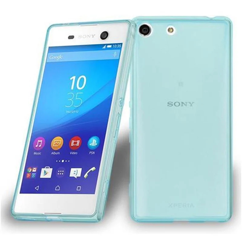 Cadorabo Hülle kompatibel mit Sony Xperia M5 Schutzhülle aus flexiblem TPU Silikon